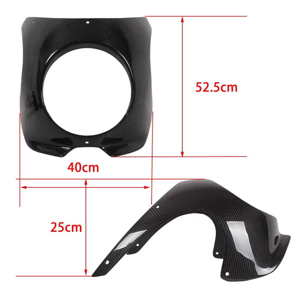 KA Z900 RS Front Fairing T  Black Glossy  Motorcycle Parts 100% Carbon Fiber
